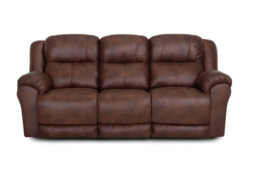 Casual Manual Reclining Sofa with Pillow Arms
