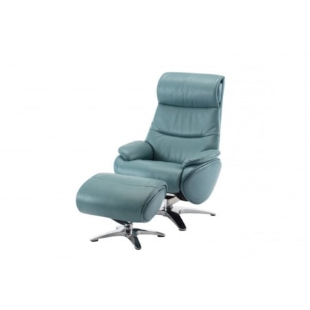 Swivel Recliner and Ottoman Set