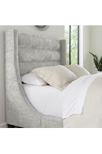 Parker Living Jacob - Luxe Light Grey Transitional Upholstered Queen Bed with Channel Tufting