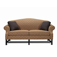 Transitional Small 2-Seat Sofa with Chippendale Base