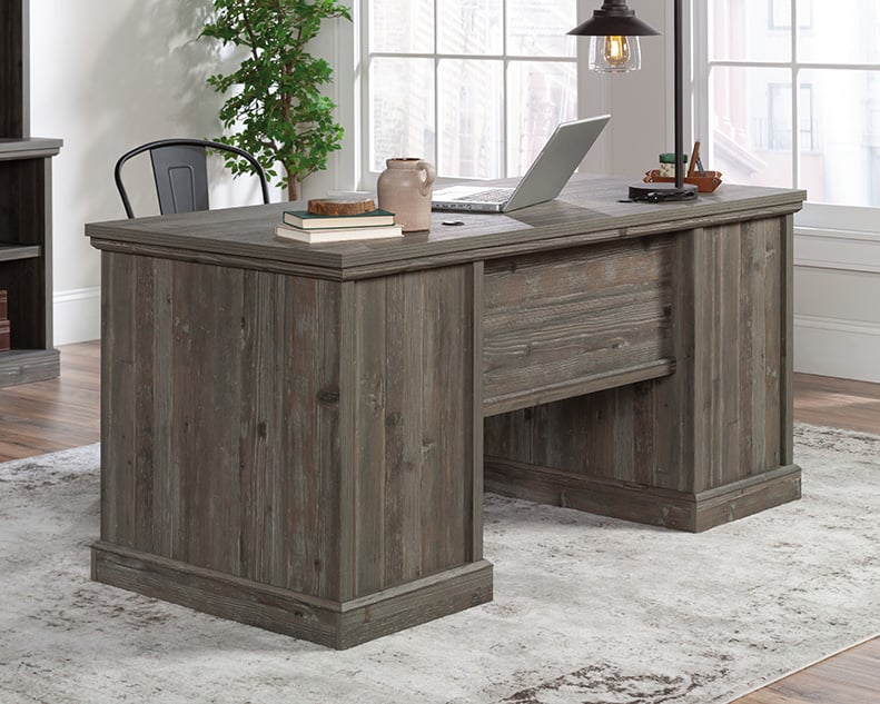 Sauder Aspen Post Aspen Post Double Pedestal Executive Desk