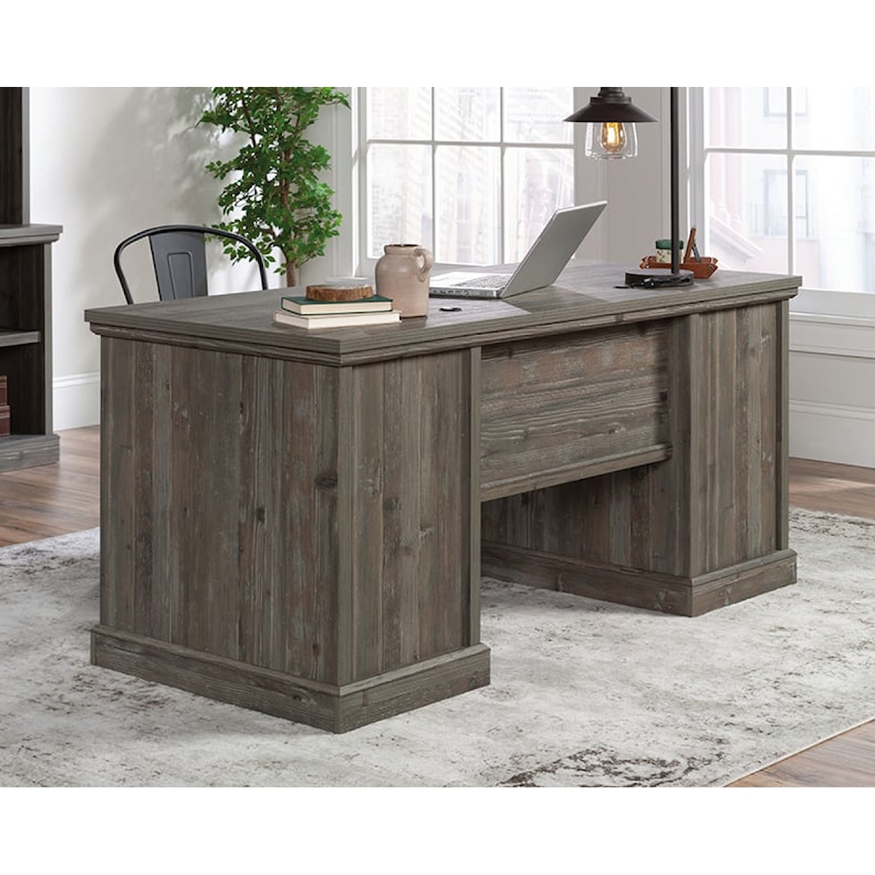 Sauder Aspen Post Aspen Post Double Pedestal Executive Desk