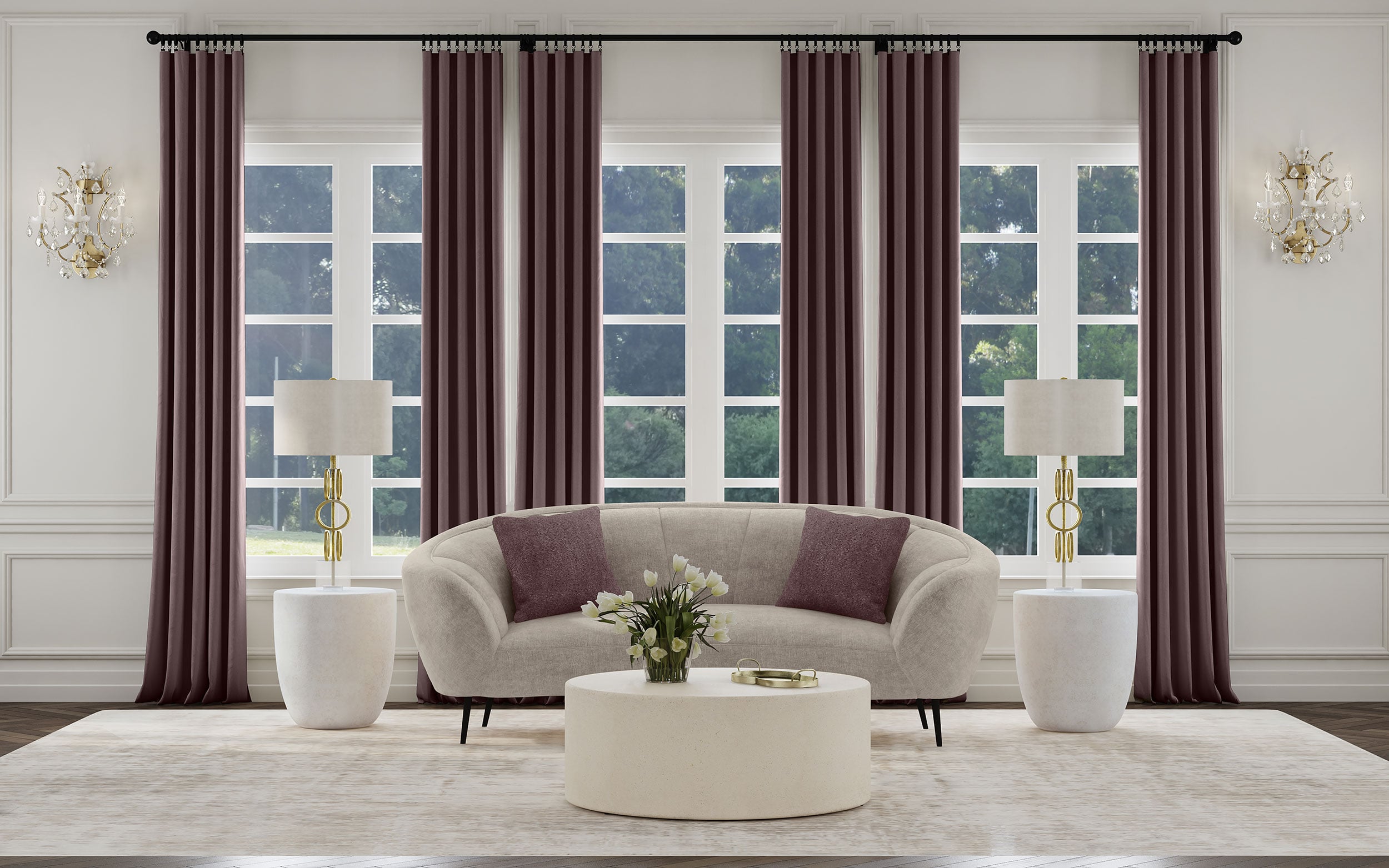 Coaster Ellorie Channel Back Curved Loveseat