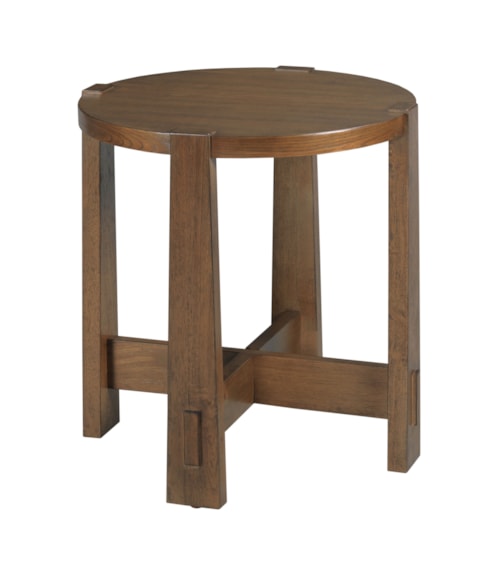 Transitional Round End Table
