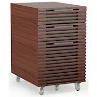 Contemporary 3-Drawer Mobile File Cabinet with Locking Drawers