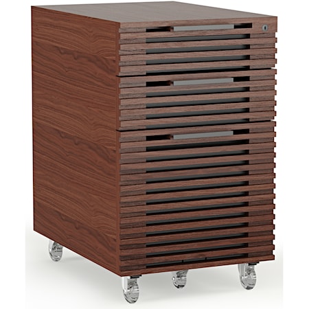 Contemporary 3-Drawer Mobile File Cabinet with Locking Drawers