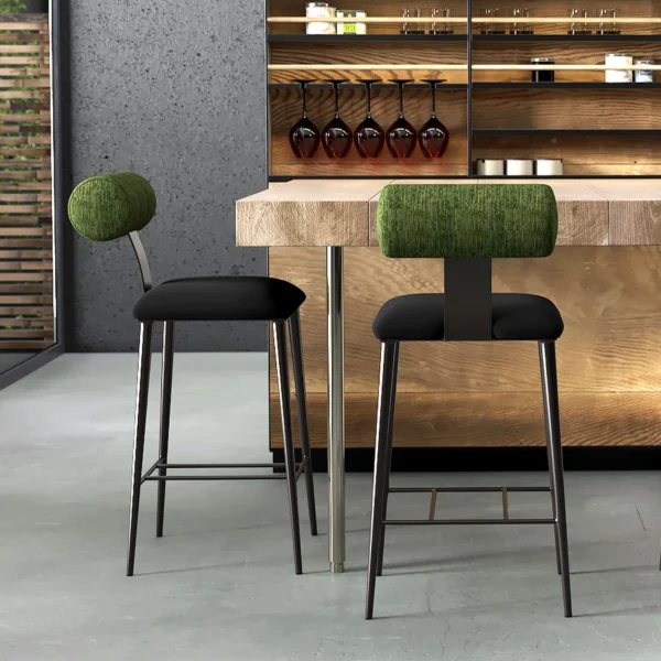 Non-Swivel w/ Back Counter Stool