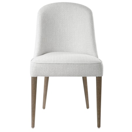 Brie Armless Chair WhiteSet Of 2