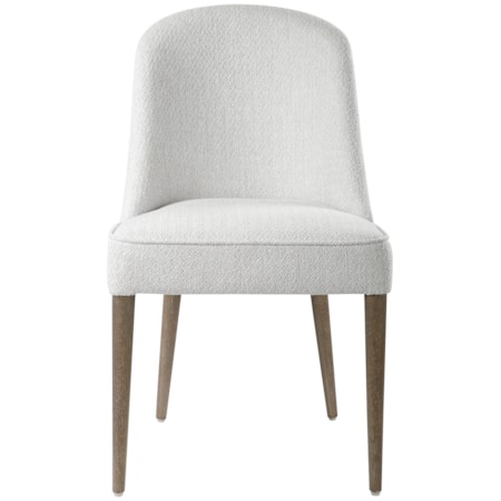 Brie Armless Chair WhiteSet Of 2