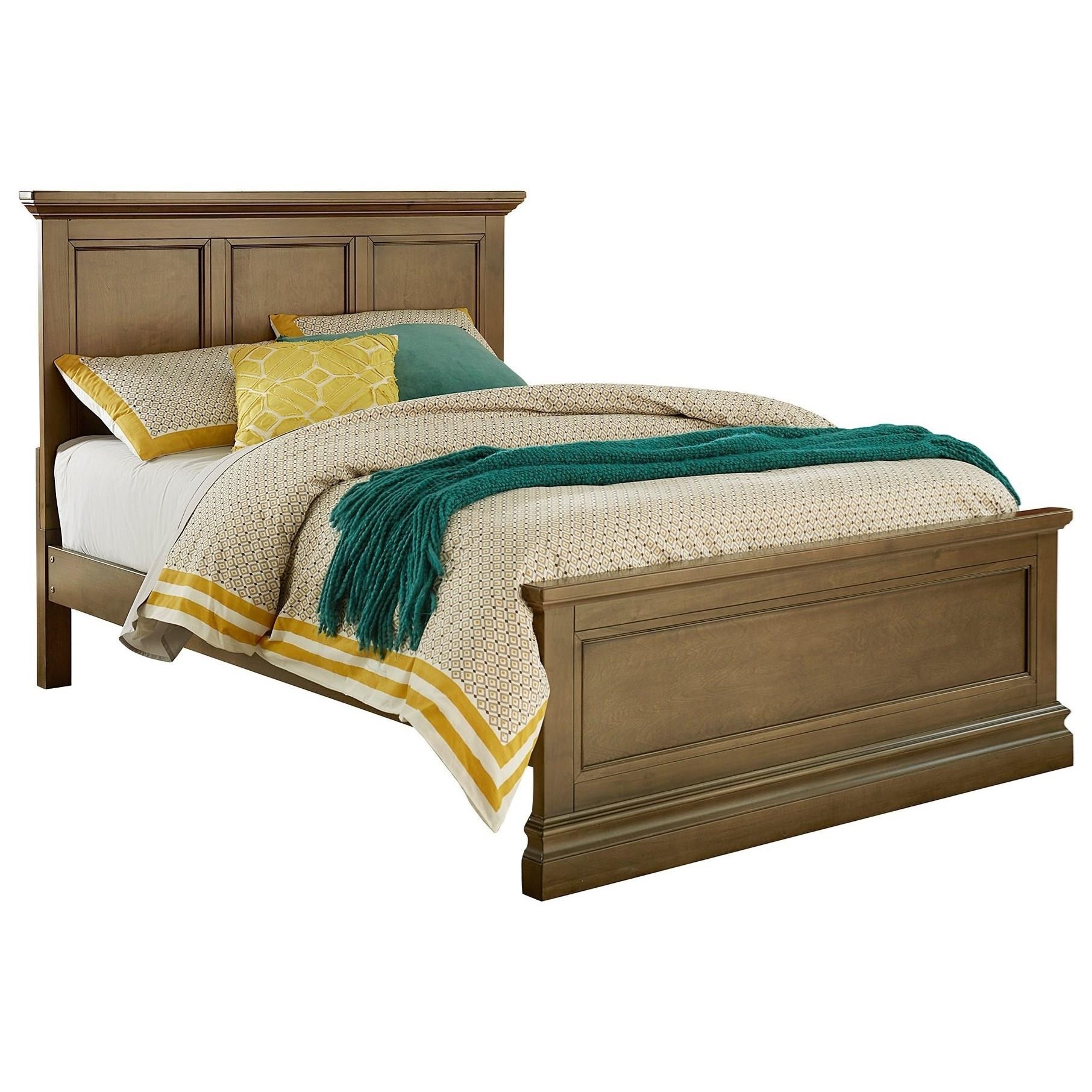 Westwood Design Pine Ridge PR FB 8048FB CAS C Casual Full Panel Bed with Crown Molding Virginia Furniture Market Bed Headboard Footboard