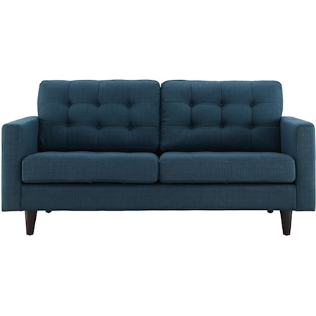 Empress Contemporary Upholstered Tufted Loveseat - Azul
