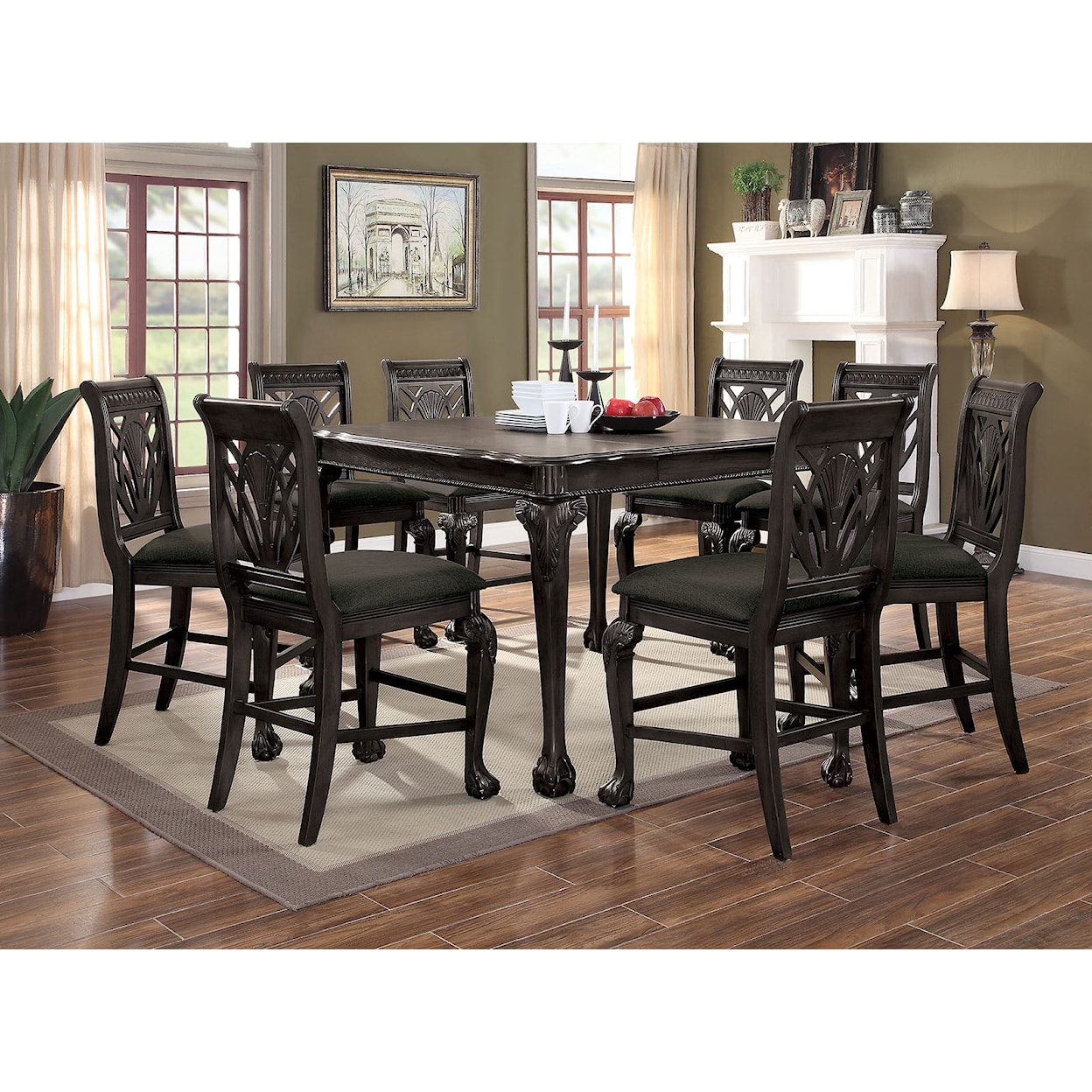 Furniture of America Petersburg Counter Height Table 