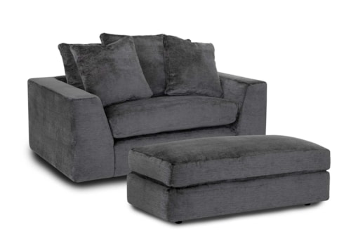 Casual Chair with Ottoman Set