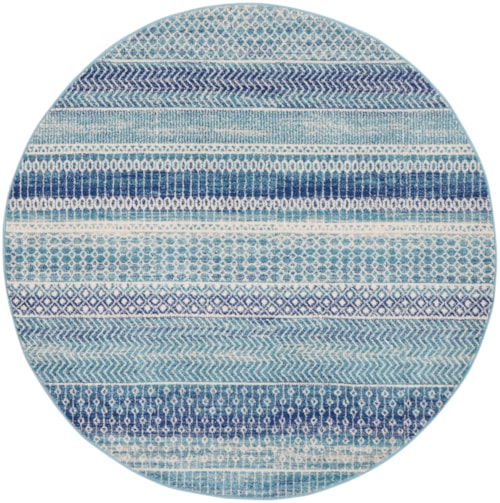 4'  Navy Blue Round Rug