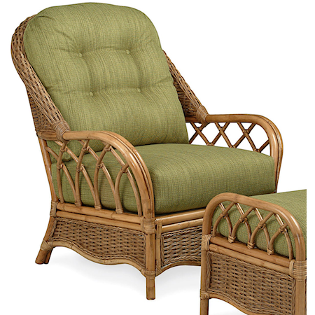 Coastal Accent Chair with Button-Tufting