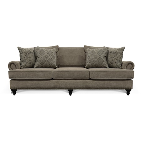 Transitional Sofa with Nailhead Trim