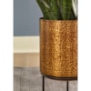 Ashley Furniture Signature Design Accents Donisha Antique Brass Finish Planter Set