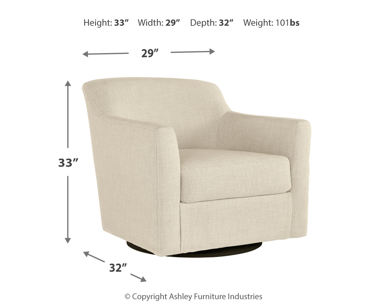 Signature Design by Ashley Bradney Swivel Accent Chair