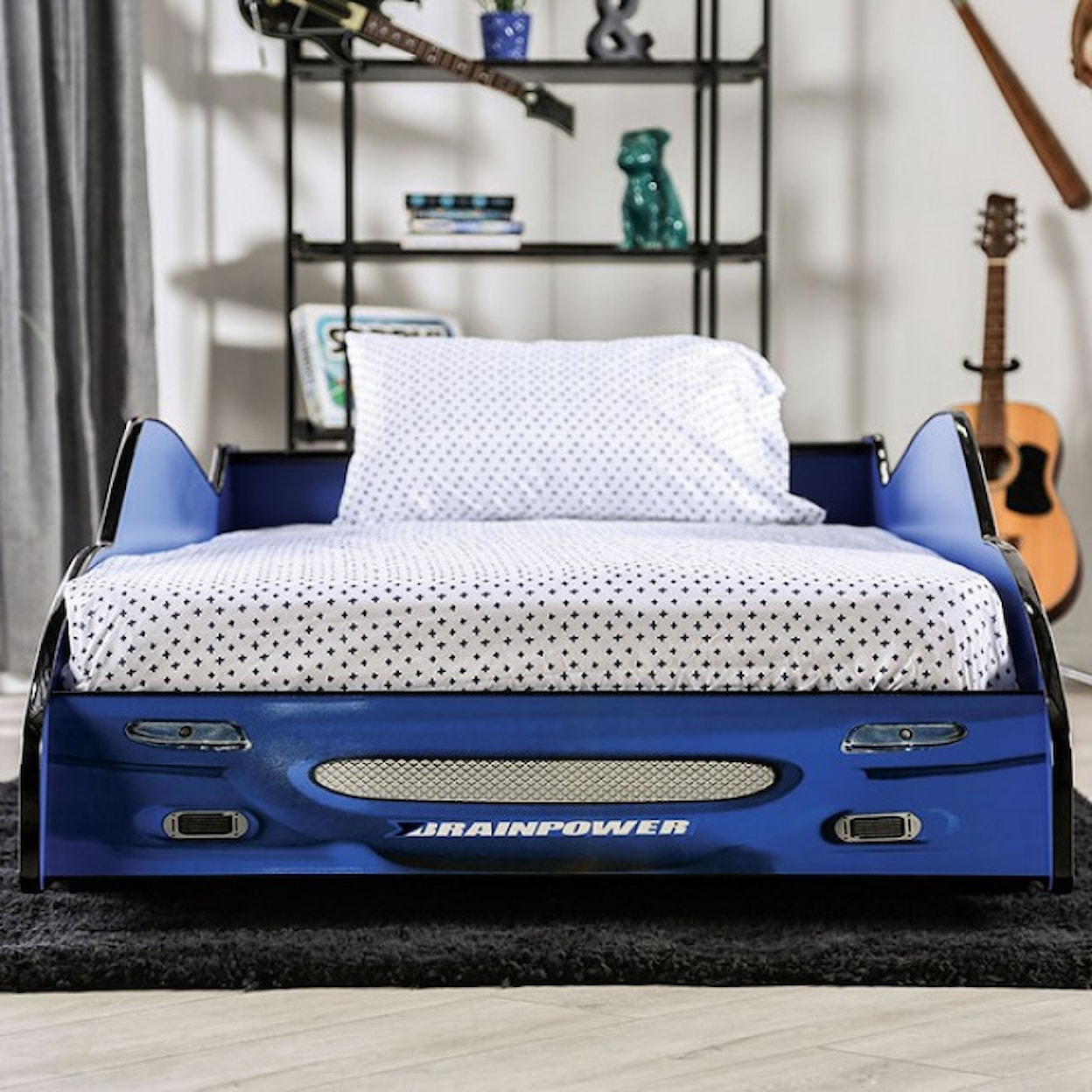 Furniture of America Dustrack Twin Race Car Bed