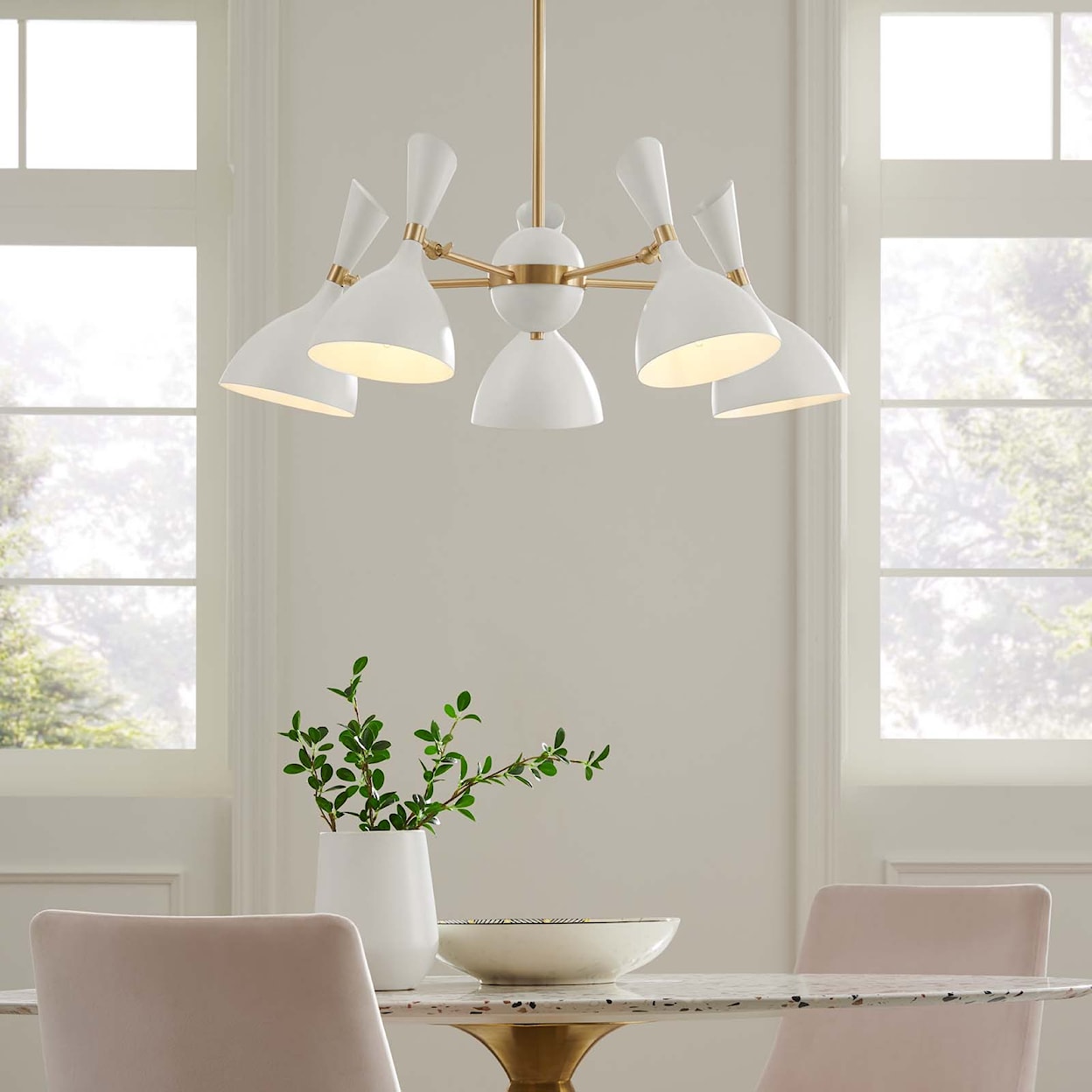 Modway Declare 5-Light 6" Arm Pendant