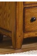 Liberty Furniture Grandpa's Cabin Rustic 2-Drawer Nightstand with Antique Brass Hardware