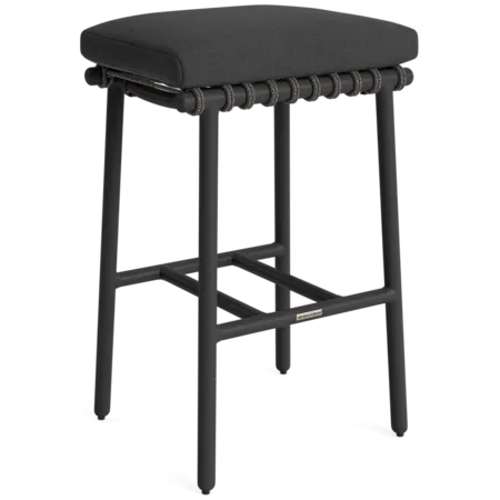 Cushioned Rope Backless Barstool