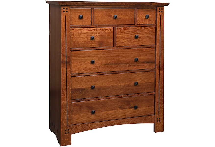 Olde Town Mission Chest of Drawers by JF Hardwood Designs at Saugerties Furniture Mart