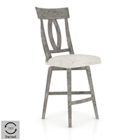 Transitional Customizable Swivel Stool