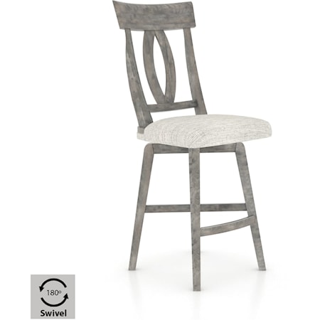 Transitional Customizable Swivel Stool