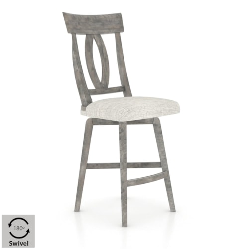 Transitional Customizable Swivel Stool