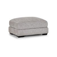 Casual Chair Ottoman with Block Legs