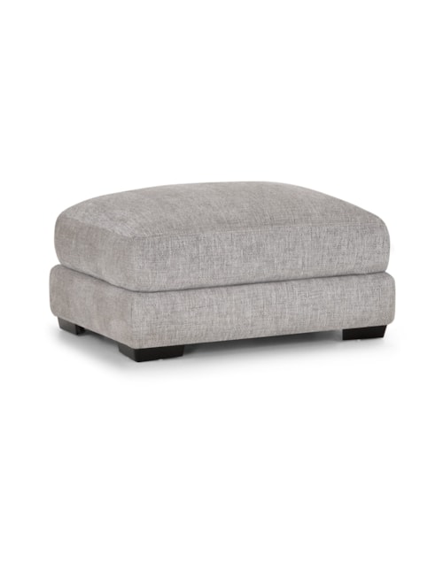 Casual Chair Ottoman with Block Legs