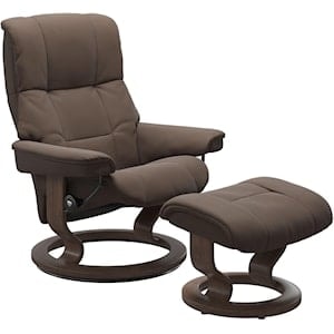 Small Reclining Chair with Classic Base