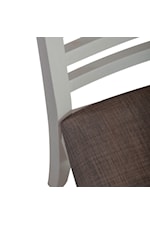 Liberty Furniture Brook Bay Transitional Upholstered Ladder Back Side Chair with Nylon Chair Glides