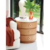 Tommy Bahama Home Palm Desert Banning Raffia Round Lamp Table