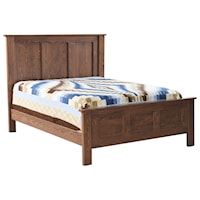 Casual Solid Wood King Panel Bed