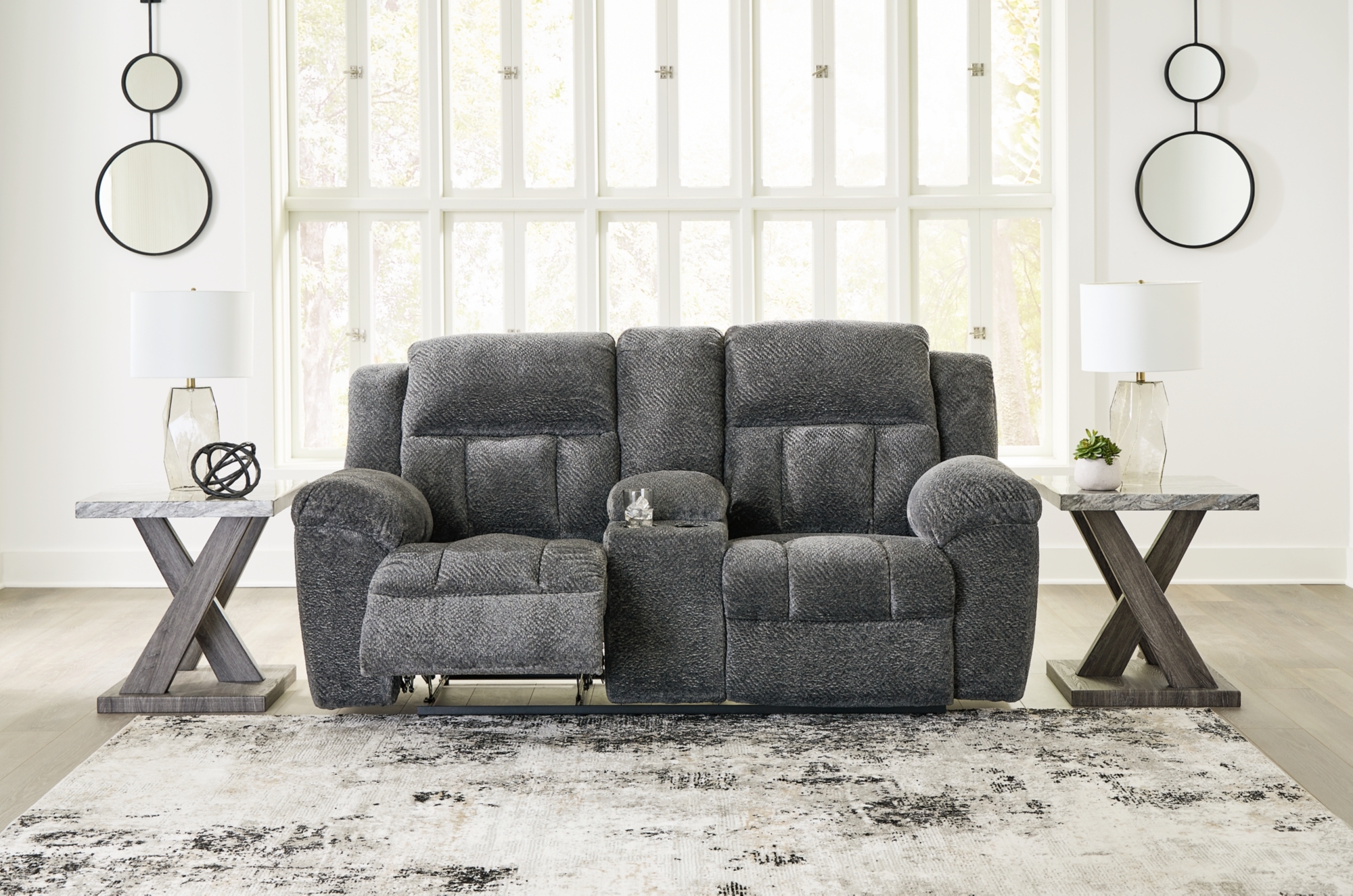 Signature Design by Ashley Frohn Reclining Loveseat With Console