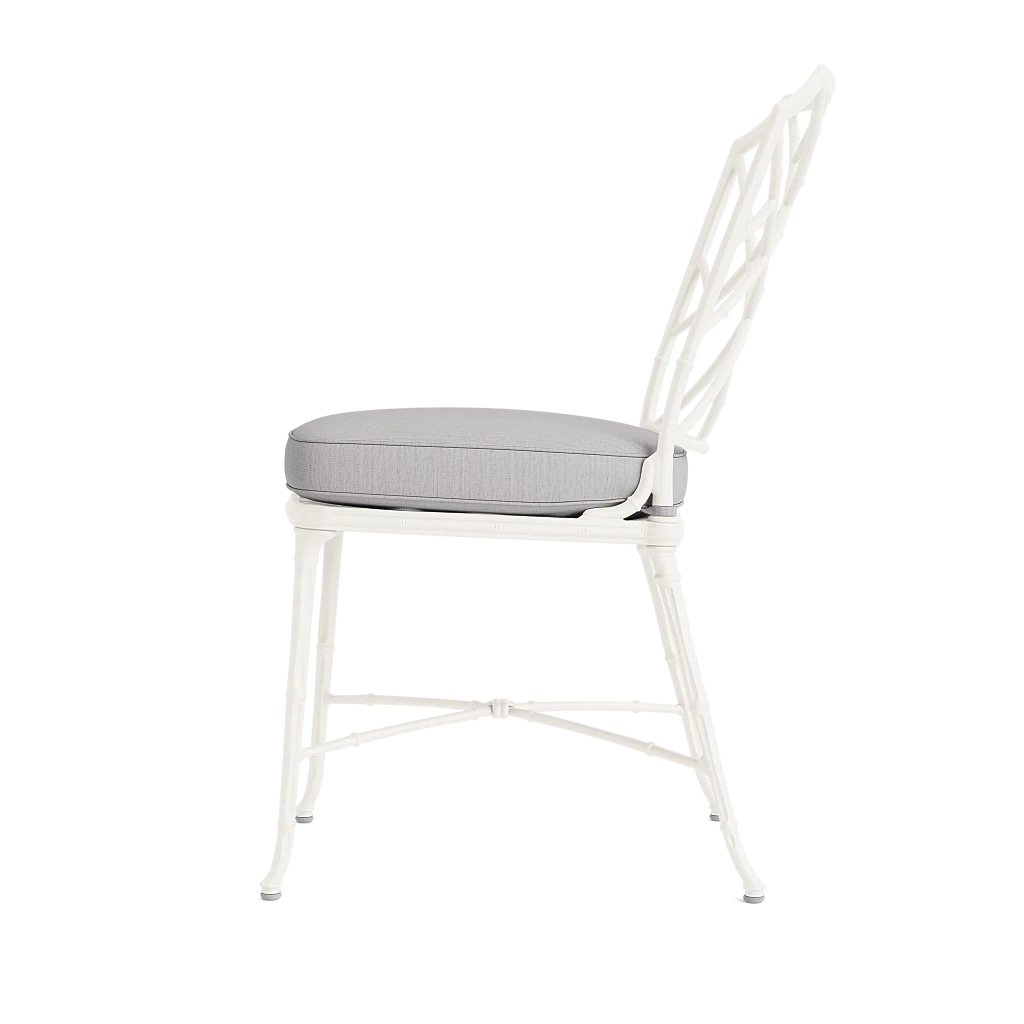 Cushioned Lattice-Back Dining Side Chair