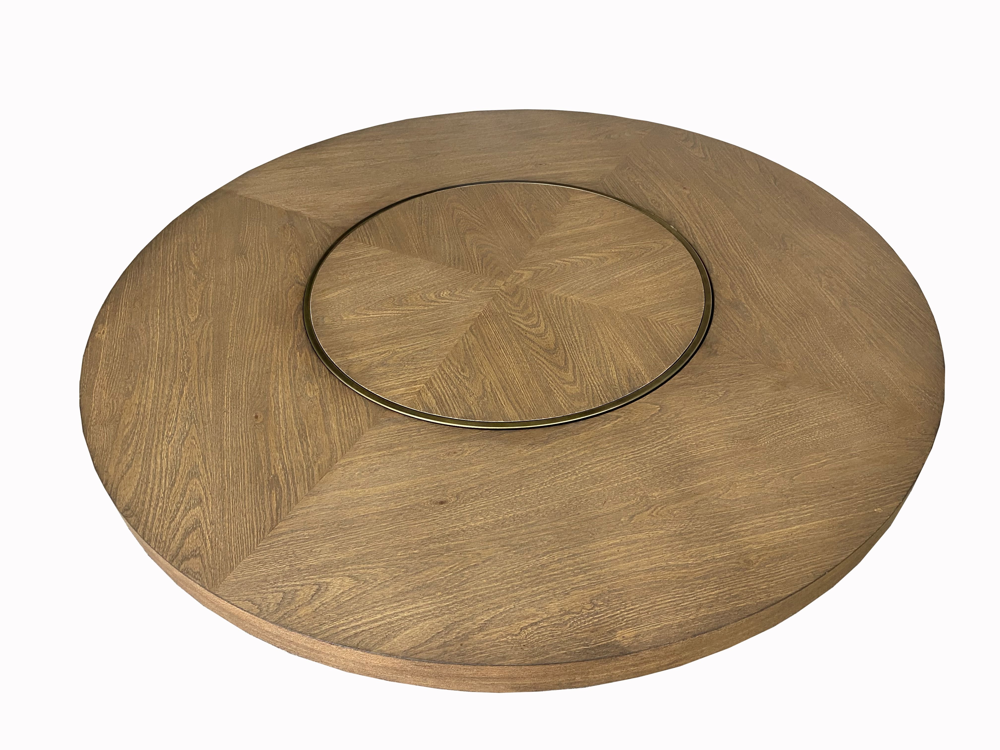 Bernards ELURE 54" Round Pedestal Dining Table w/Lazy Susan