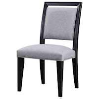 Transitional Dining Side Chair with Upholstered Seat