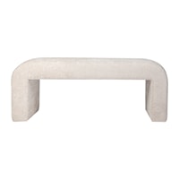 Sophia Casual Small Upholstered Accent Bench - Natural