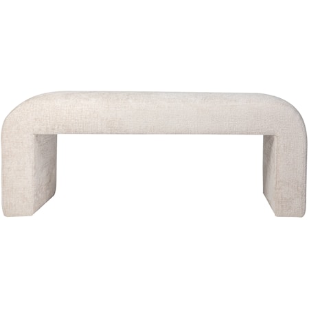 Sophia Casual Small Upholstered Accent Bench - Natural