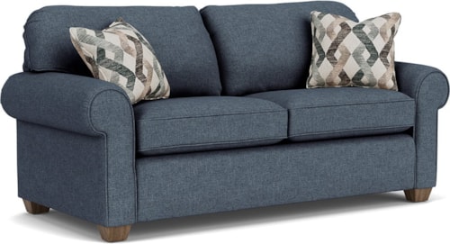 Contemporary Full Sleeper Sofa with Rolled Arms