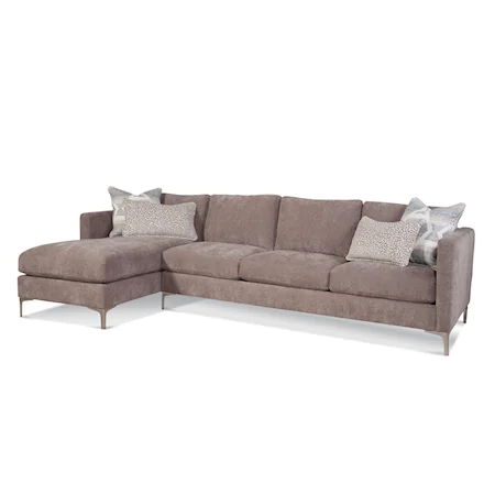 Lenox Chaise Sectional with Metal Legs