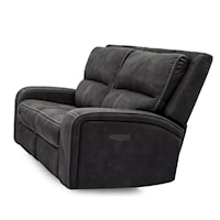 Contemporary Power Reclining Loveseat with USB Ports and Power Headrests