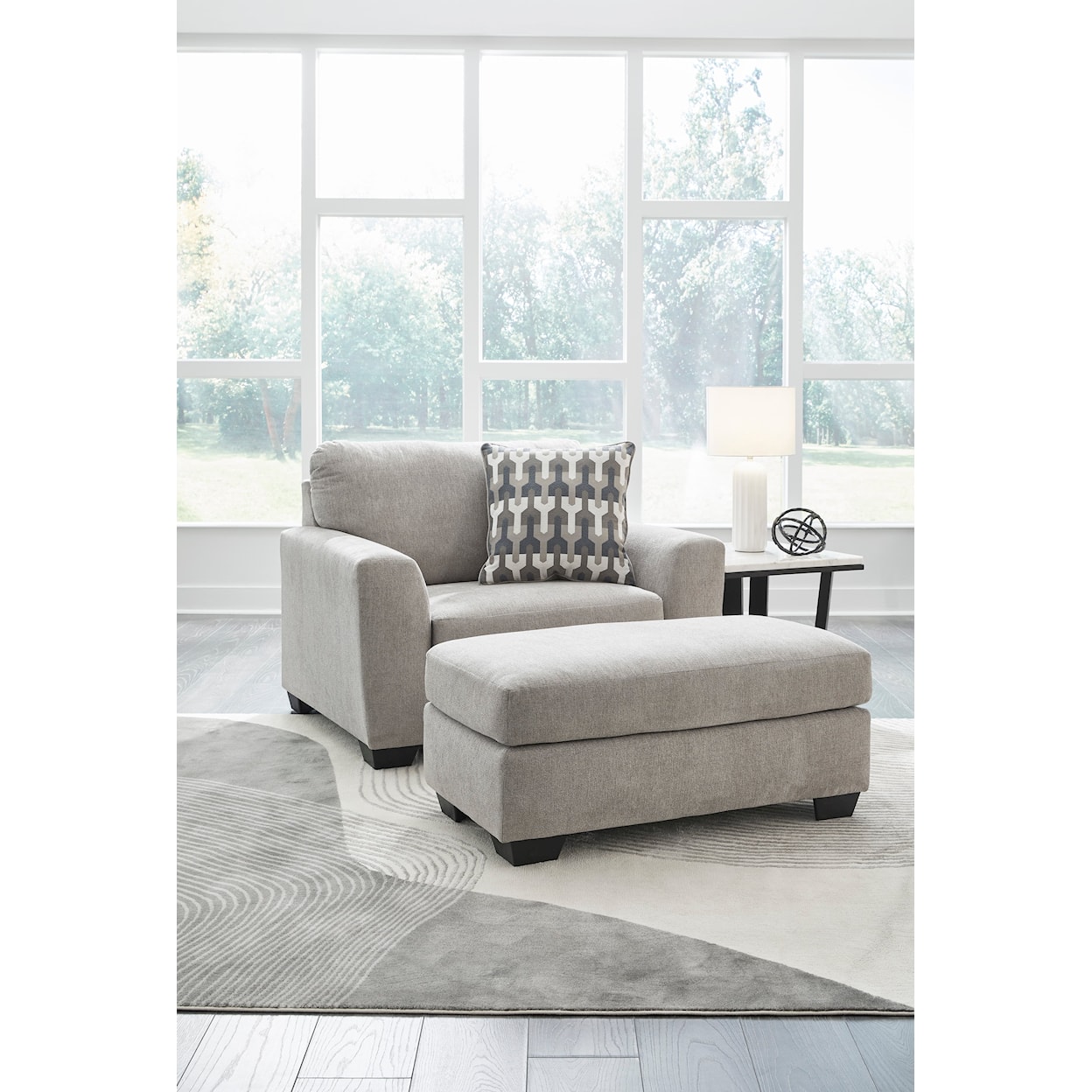 Signature Design by Ashley Avenal Park Oversized Chair and Ottoman