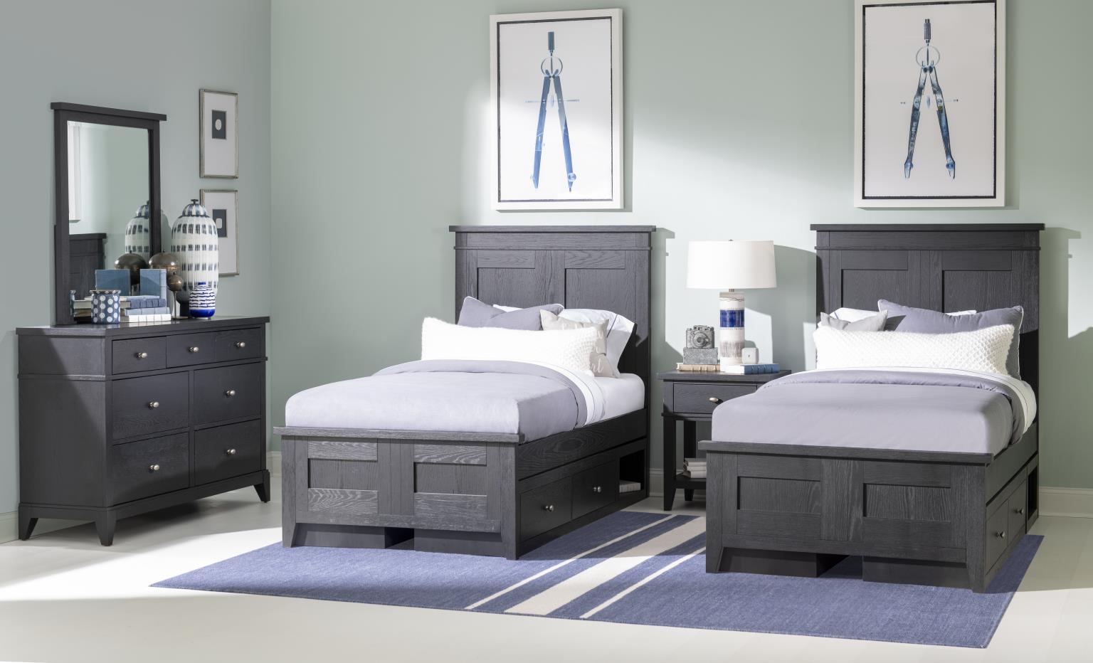 Complete Panel Bed Twin 3/3 Blacksmith