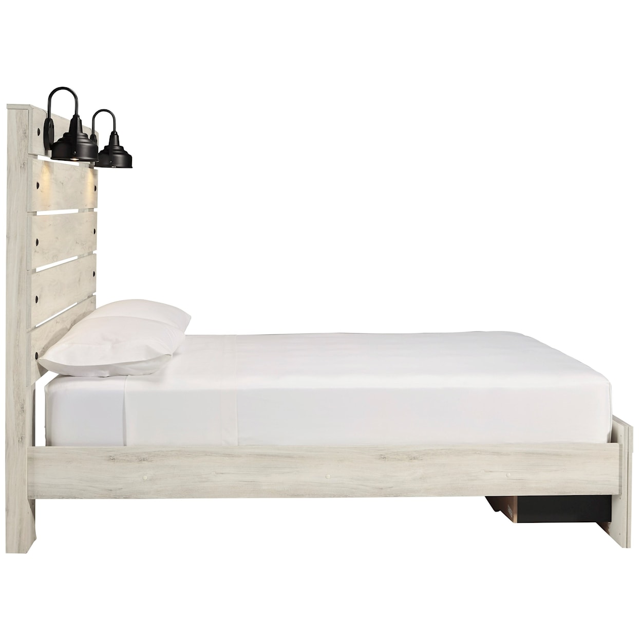 StyleLine APOLLO2 DYLAN Queen Bed w/ Lights & Footboard Drawers