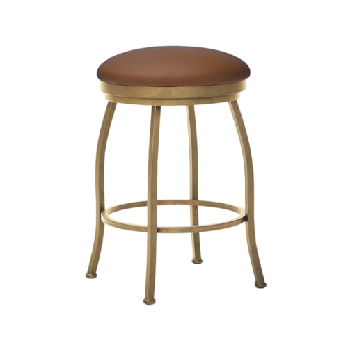 Berkeley Flat Swivel Backless Counter Stool With No Welt
