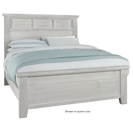 Transitional Queen Louver Bed